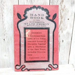 1912 Minnesota State Prison Handbook Stillwater RARE HTF Foldout Maps Softcover - Picture 1 of 14