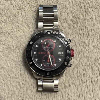 Men’s Red Line Watch Black Red Stainless Steel *READ* - image 1 of 4