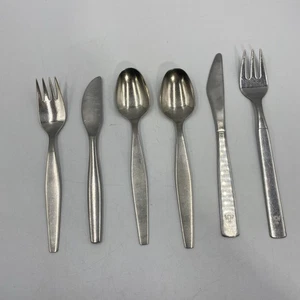 Set posate vintage American Airlines coltello forchetta cucchiaio Onieda inox x 2 - Foto 1 di 10