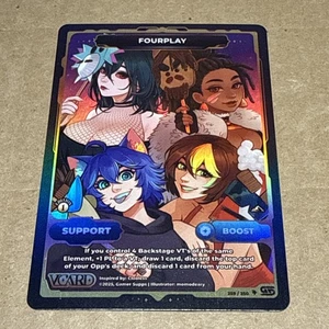 vCard Awakened Worlds Gamersupps First Edition Secret Rare Fourplay Holo - Bild 1 von 2