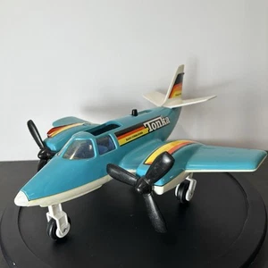 Avión Tonka Hand Commander 1979 de colección turbo hélice avión azul funcionando - Imagen 1 de 18