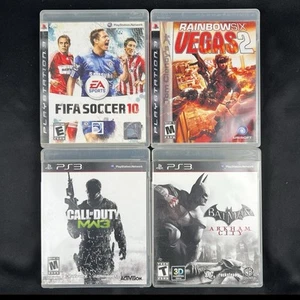 PS3 Game Lot (4) COD MW3, Batman, Rainbow Six, FIFA 10 - Complete w/ Manuals - Picture 1 of 5