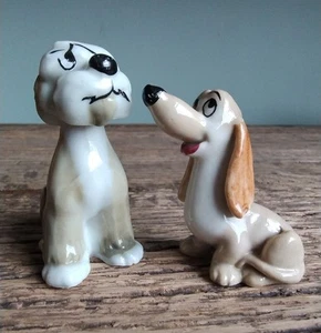 Wade Disney Hat Box Figures The Colonel 101 Dalmations, Dachsie Lady & The Tramp - Picture 1 of 22
