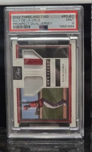 2023 Panini Three and Two -PSA 9 Dual Jerseys #PDJ-EDC Elly De La Cruz 39/49 - Picture 1 of 2