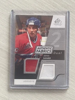 2008-09 Sp Game Used Authentic Fabrics Dual Jersey Steve Shutt Canadiens - Image 1 of 2