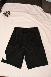Youth Unisex Size L Adidas Shorts Black Side Logo - Picture 1 of 6