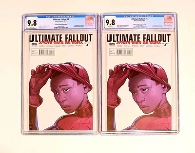 批量 2 件 ULTIMATE FALLOUT #4 全 CGC 9.8 Pichelli 封面 MILES MORALES 蜘蛛侠 — 第 1/4 张图片