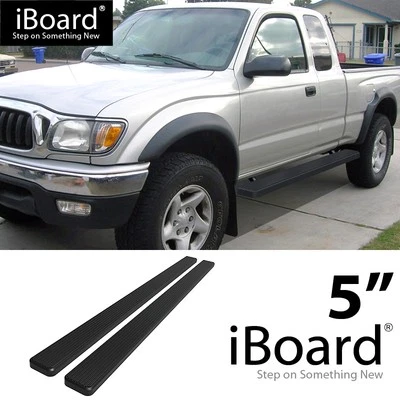 Running Board Side Step Bars 5in Steel Black Fit Toyota Tacoma Xtra Cab 95-04 Foto 1 de 4