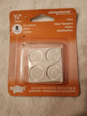 Parachoques de vinilo autoadhesivos Shepherd, Surface Gard, 9965, 3/4", 8 piezas Foto 1 de 4