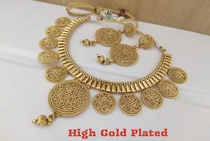 Juego de Collar Dorado de Moda India Bollywood Étnico Enchapado en Oro Set - Imagen 1 de 1