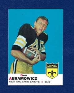 Carta calcio 1969 Topps #36 Dan Abramowicz New Orleans Saints IMBALLO ORIGINALE - Foto 1 di 2
