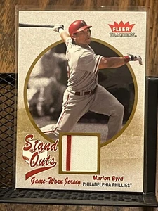 MARLON BYRD 2004 FLEER TRADITION "STAND OUTS" PHILADELPHIA PHILLIES JERSEY PATCH - Picture 1 of 2
