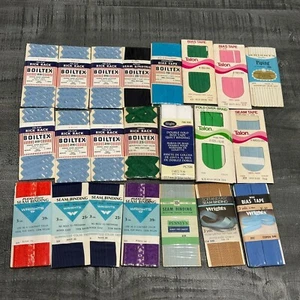 Vintage Sewing Trims Notions Lot 22 Rick Rack Seam Binding Lace Bias Tape - Picture 1 of 5