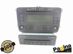 AUTORADIO ORIGINALE LETTORE CD + CARICATORE 6 CD GOLF 5 (2003-2009) - Foto 1 di 1