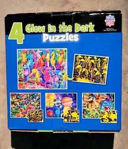 GLOW IN THE DARK NATURE PUZZLE SET~100 Pcs~4 Puzzles~New And Sealed! - Picture 1 of 3