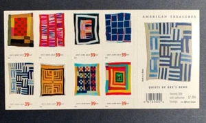 U.S. Stamps SC#4098b. American Treasures: Quilts of Gee's Bend. Booklet of 20 - Picture 1 of 2