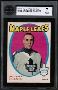 1971 72 OPC O-Pee-Chee #195 Jacques Plante KSA 7 NM Toronto Maple Leafs - Picture 1 of 2