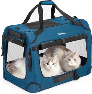 Porta Gatos Extra Grande para 2 Gatos, Plegable Lados Suaves Mascota XL Cajón para Grande - Imagen 1 de 12