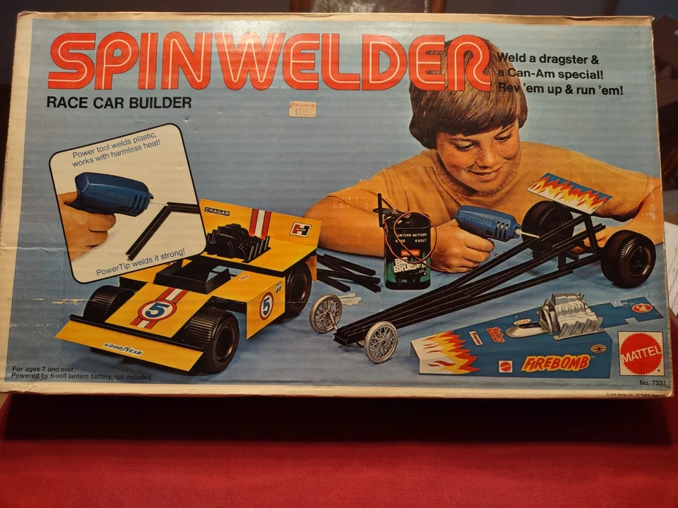 Coche de carreras Mattel Spin Welder 1974 de colección stock antiguo raro # ¡NUNCA USADO! Foto 1 de 4