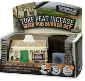 Irish Turf Torf Räucherwerk Keramik Pub Brenner Set + x2 Nachfüllpackungen Saint Patrick's Day - Bild 1 von 3