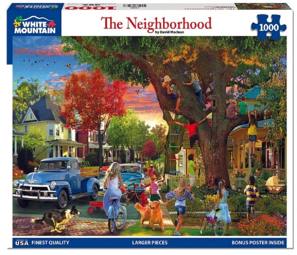 White Mountain 1000 Piece Jigsaw Puzzle - The Neighborhood  - image 1 of 1