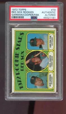 Tarjeta clasificada 1972 Topps 79 Red Sox estrella novato Carlton Fisk Cecil Cooper PSA AA Foto 1 de 2