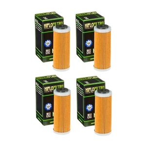 Hiflofiltro Oil Filter (x 4) Fits HUSQVARNA FE350 / FE350S (2014 to 2023) - Picture 1 of 8