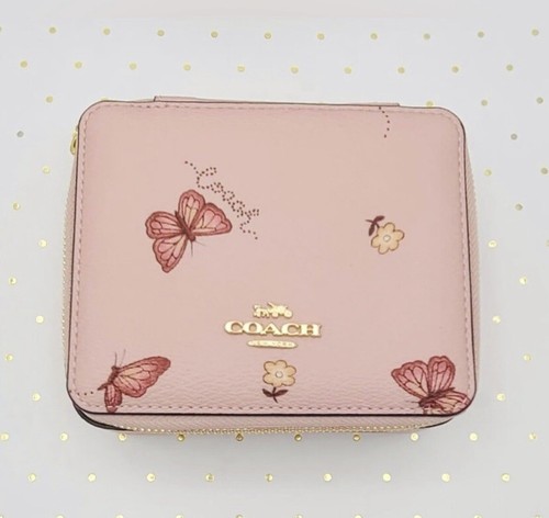 Portagioie Coach in pelle con farfalla