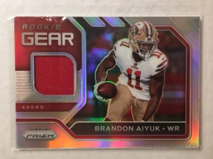 2020 Prizm Brandon Aiyuk R/C #29 Patch Rookie Gear Argento Prizm - Foto 1 di 2