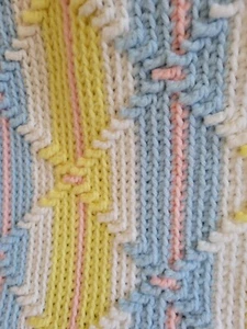 Handmade pastel rectangular throw blanket - Picture 1 of 6