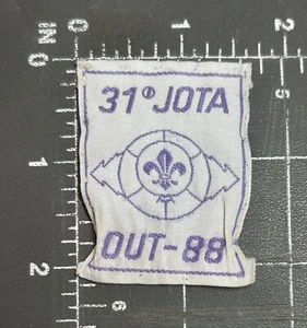 Boy Scouts Scouting Escoteiro Brazil Brasil 31 JOTA OUT-88 1988 88 Badge Patch - Picture 1 of 2