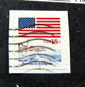 US PNC Stamp Scott# 1891 Flag & Anthem Issue 1981 P#1 Used On Paper L578
