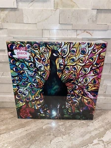 DISPLAYING PEACOCK LOUIS COMFORT TIFFANY 1000 PIECE JIGSAW PUZZLE - Picture 1 of 2
