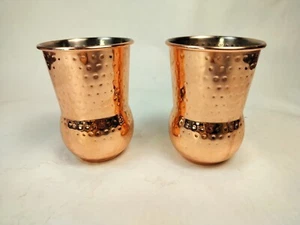 Gehämmertes Kupfer Becher Kupfer 2er Set - Bild 1 von 7