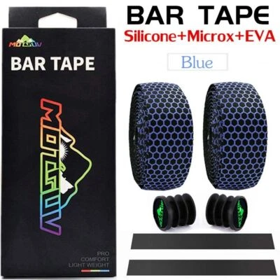  2PCS Cycling Road Bike Bicycle Handlebar Tape Rubber Handle Bar Wrap Non-slip - Image 1 of 4