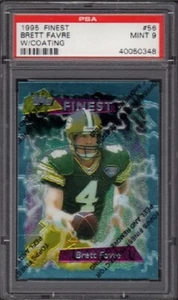 1995 Brett Favre Topps mejor tarjeta de fútbol americano #56 con recubrimiento clasificado PSA 9 como nueva (MT) - Imagen 1 de 2