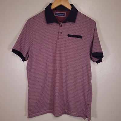 Polo manga corta English Laundry para hombre M rojo, blanco y azul Foto 1 de 4