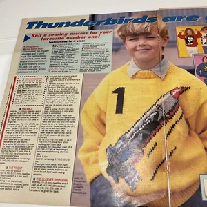 Thunderbirds Are Go Rocket & Scarlet Knitting Patterns PB Vintage leaflet page - Picture 1 of 7