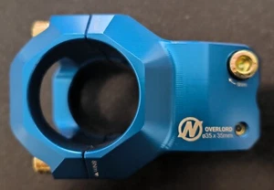 North Shore Billet Overlord Stem 35x35mm 1 1/8" New Blue - Picture 1 of 4