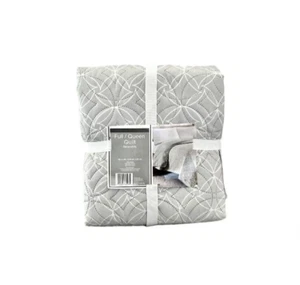Full/Queen Gray Reversible Lightweight Quilt Blanket - Picture 1 of 5