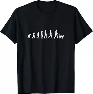 Evolution To Walking The Dog - Funny Unisex Adult Dog Owner T-Shirt Hoodie - Picture 1 of 12