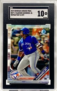 Bowman Chrome SGC 10 2019 Vladimir Guerrero Jr 91/499 refractor Rookie Gem 10 - Imagen 1 de 3
