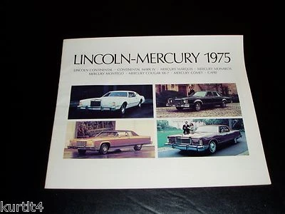 Lincoln Mercury 1975 línea completa Continental Mark IV Cougar XR-7 folleto de ventas Foto 1 de 2
