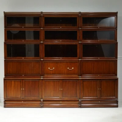 Estantería Apilable Abogado Unidad Vitrina Madera Caoba con Cristal Foto 1 de 4