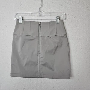 Zara Mini Skirt Size XS Gray Silver Technical Water Repellant Snow Fashion - Picture 1 of 6
