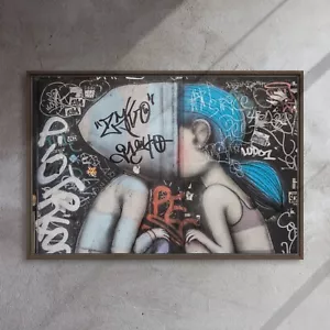 Street Art 36x24 Framed Canvas Print - Picture 1 of 1