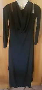 Di Pasqua Kleid Kapuzenkleid Schulterfrei Schwarz Langarm Neu Gr. M - Bild 1 von 7