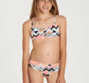 Billabong Girls Zigginz Crossback Bikini Two Piece Set Multicolor Size 5 4911 - Picture 1 of 2