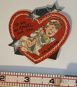 Vtg Valentine Card I’d be an Angel For You - Picture 1 of 2
