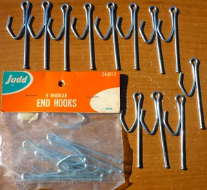 (24) Vintage 3" JUDD Heavy Duty Drapery Curtain END PINS END HOOKS Slip-In - Picture 1 of 4